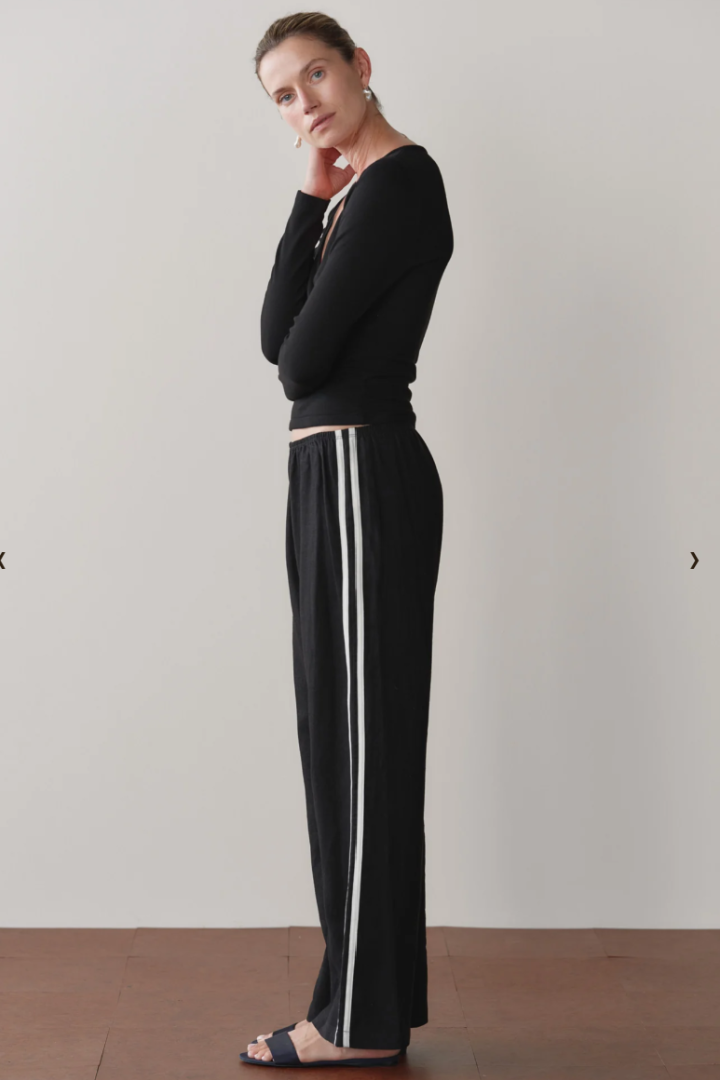Linen Crop Stripe Pant