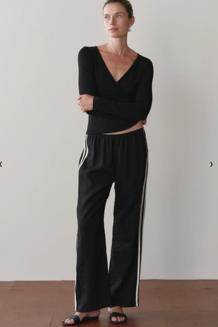Linen Crop Stripe Pant