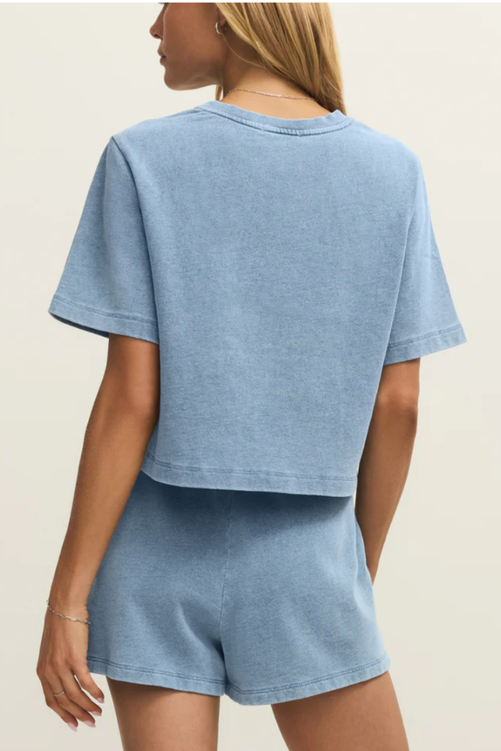 Curran Knit Denim Tee