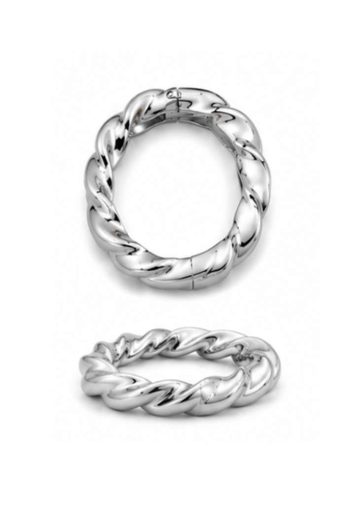 Bangle- Twist Silver