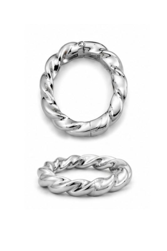 Bangle- Twist Silver