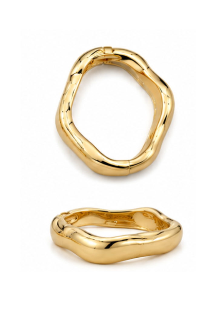 Bangle- Wave Gold