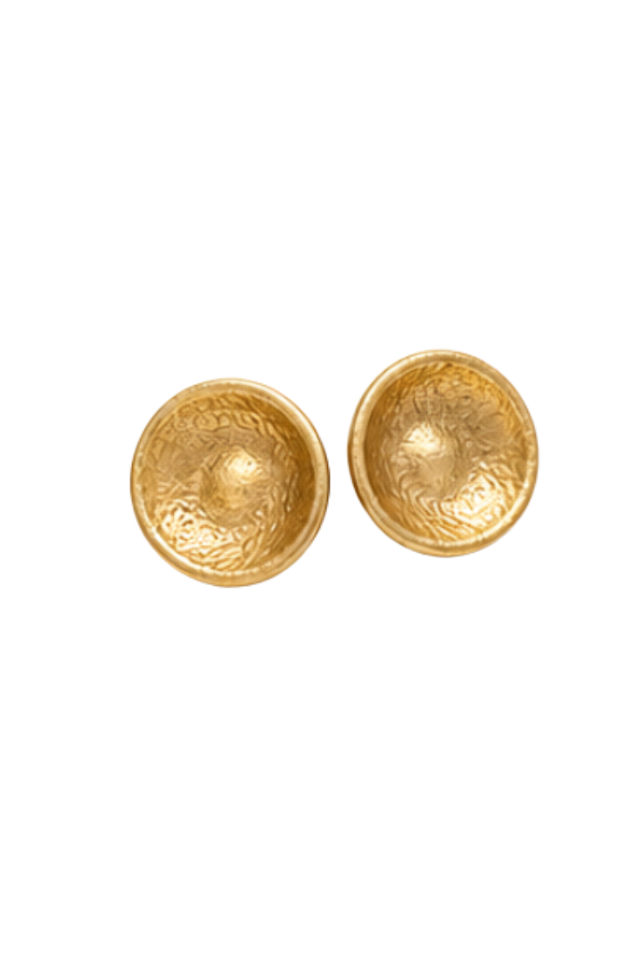 Vintage Oversized Disc Earrings