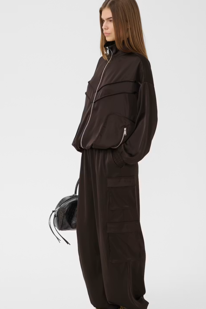 Darzi Track Jacket, detail of stand collar and cuffs