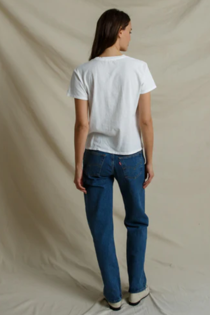 Harley Tee, styled with denim