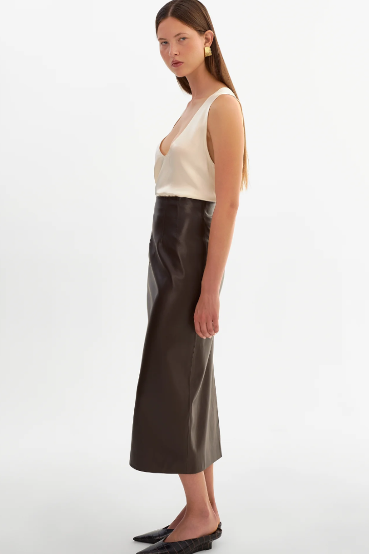 Maylor Pencil Skirt styled with a top