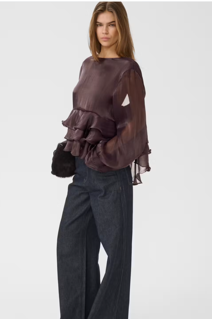Licie Top styled with layering pieces