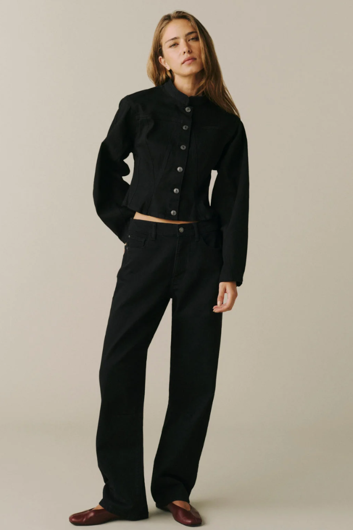 BNA Soft Barrel Jean styled look