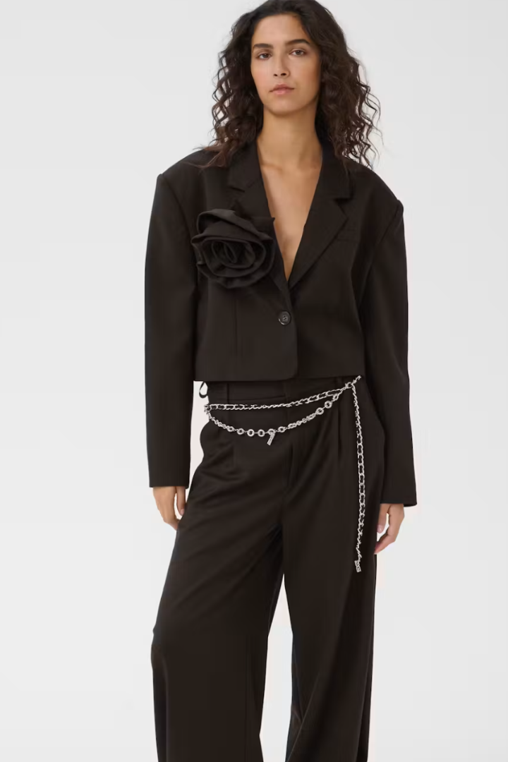 Paula Short Blazer, lapel detail