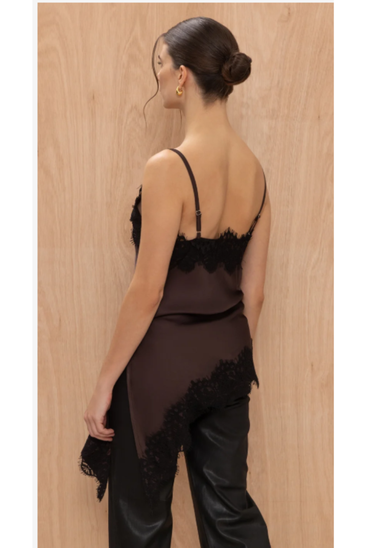 Blake Cami in Brown by Charli London, effortlessly elegant for day or evening looks.