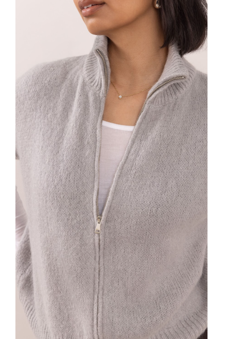 Leigh Vest in Grey by Charli London, a polished transitional layering piece.