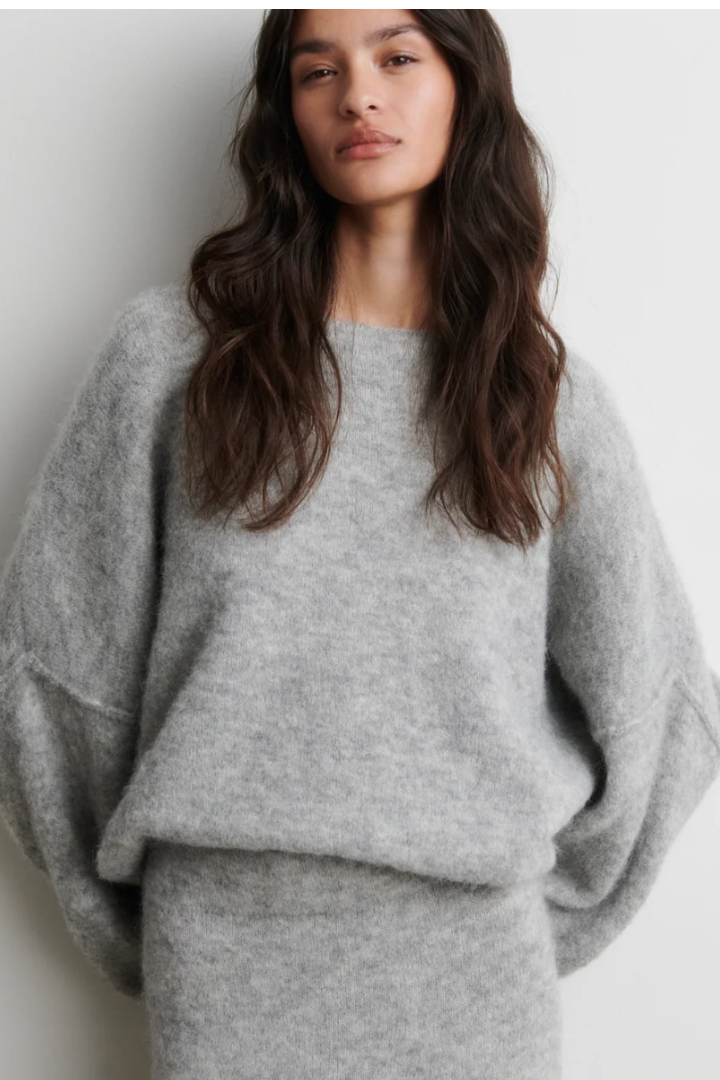 Second Female Pollenza Sweater — oversized alpaca sweater in grey