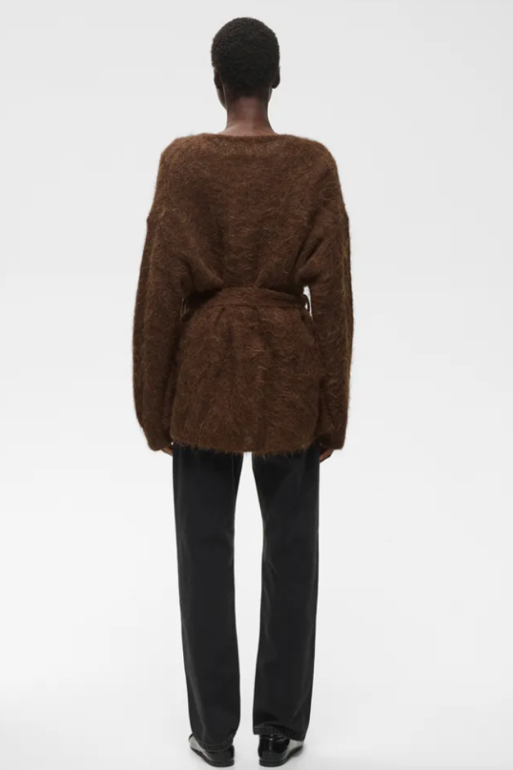 InWear Pello Cardigan — knit cardigan in brown, view 5