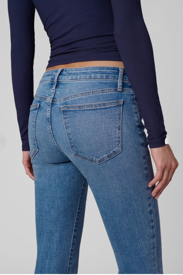 Joe's Jeans Naomi Bootcut — low-rise bootcut jean in medium blue, view 6