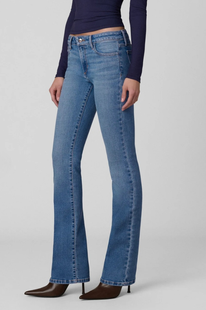 Joe's Jeans Naomi Bootcut — low-rise bootcut jean in medium blue, view 3
