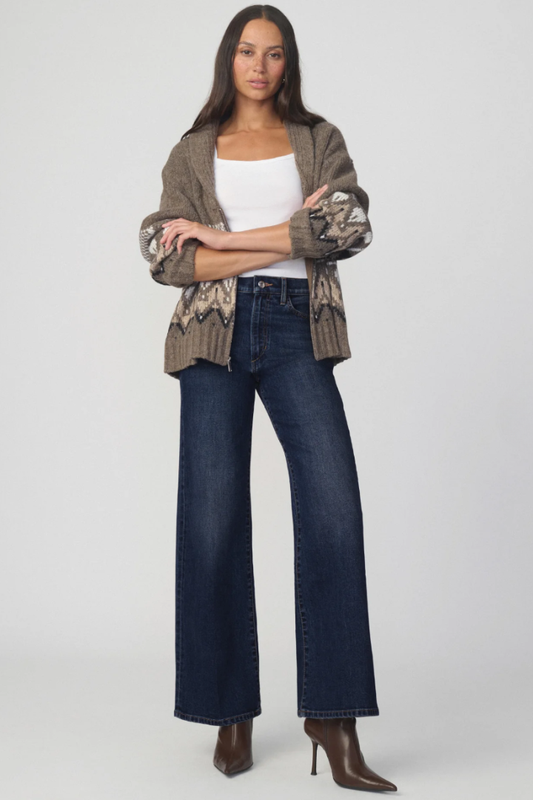 Joe's Jeans Mia Wide Leg — high-rise wide-leg jean in medium-dark indigo