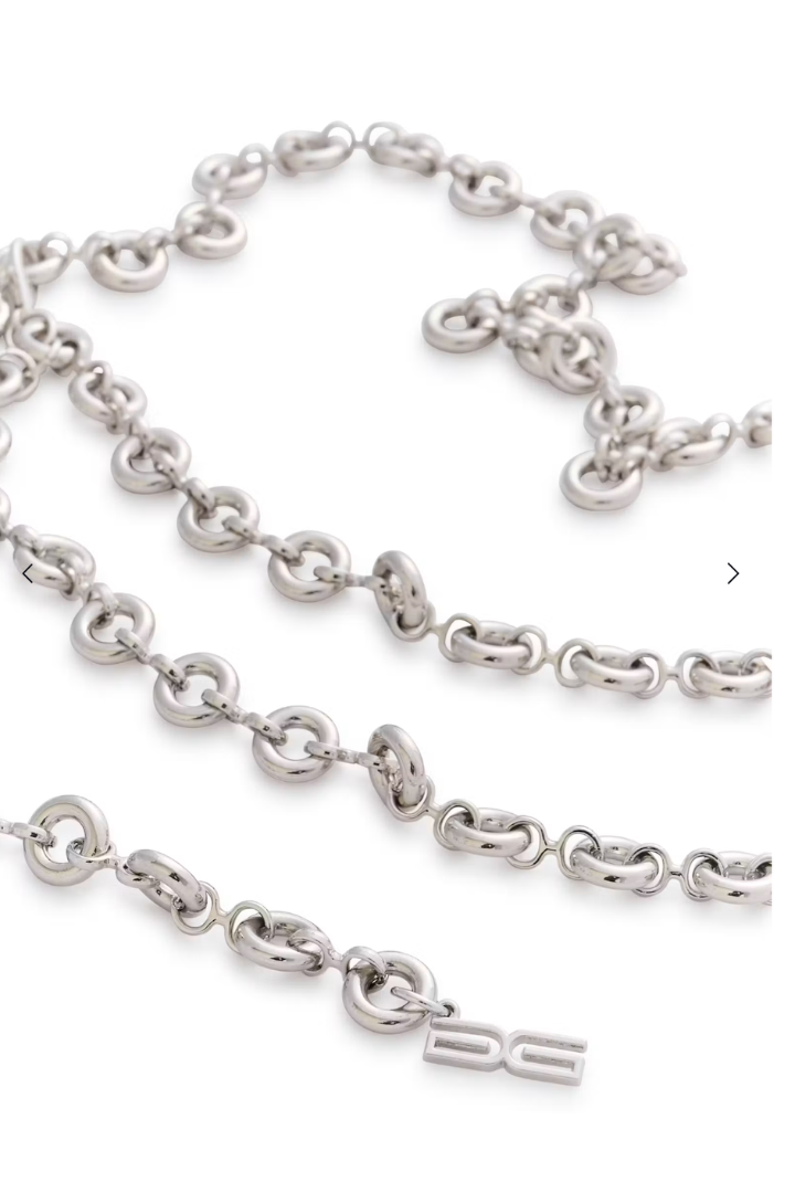 Gestuz Rincka Belt — polished steel chain belt