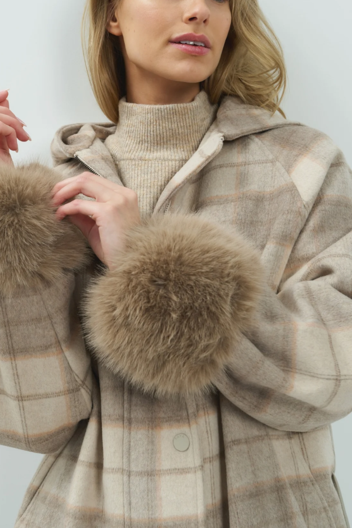YAYA Faux Fur Cuffs — fluffy faux fur sleeve cuffs