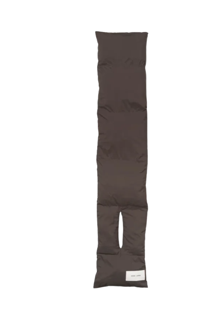 Samsøe Samsøe Satony Scarf — padded pull-through scarf in brown