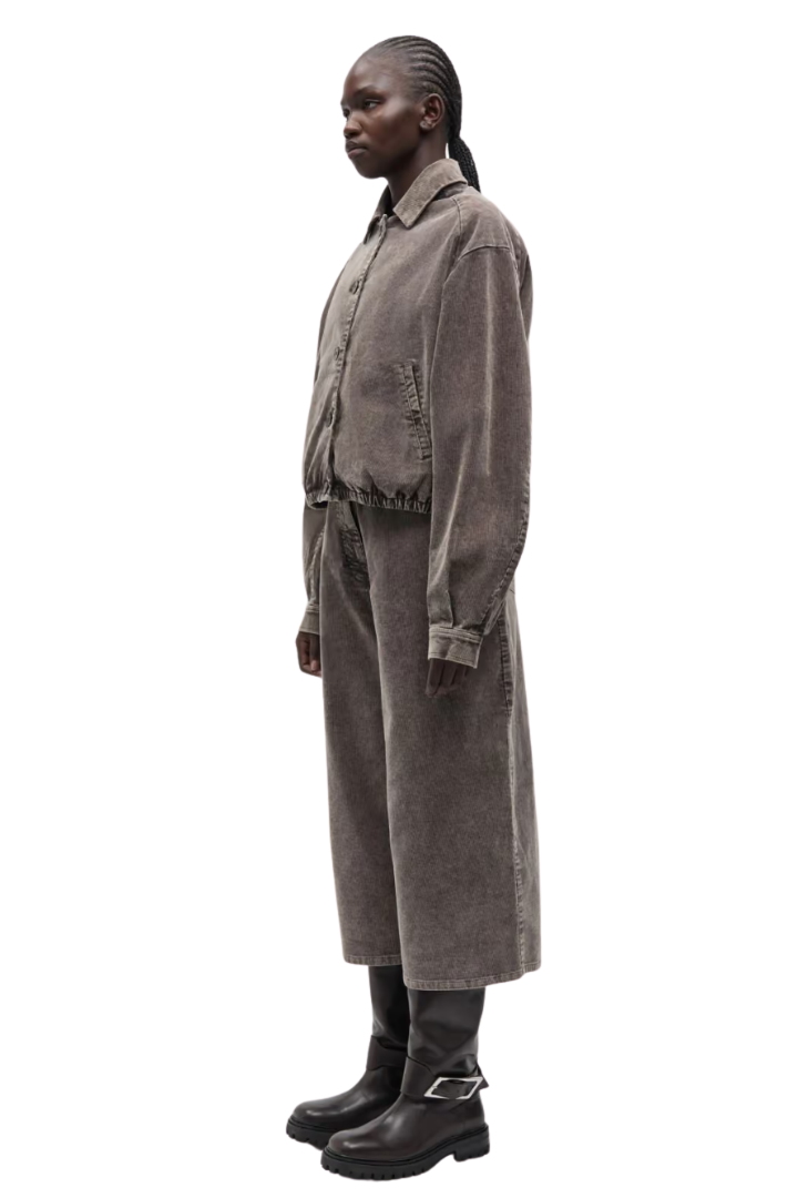 Samsøe Samsøe Saharper Coulottes — corduroy shorts in brown, view 2